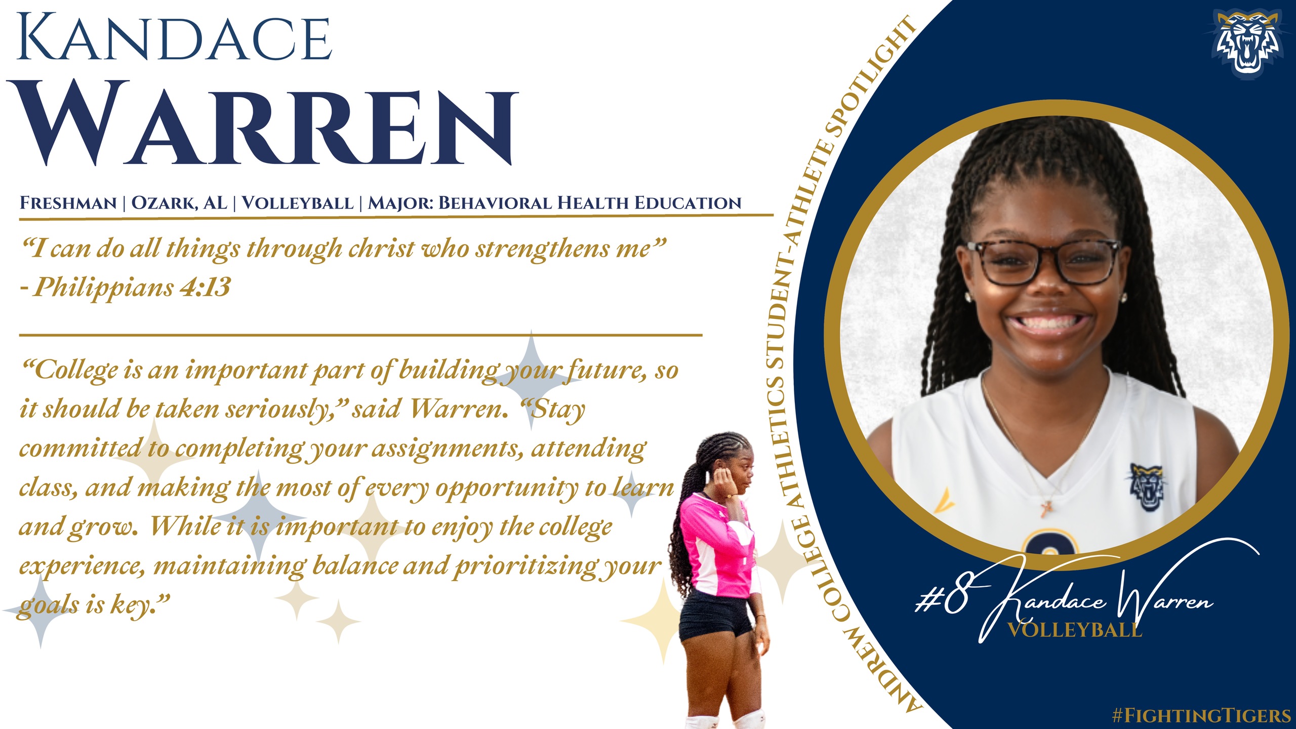Andrew College Student-Athlete Spotlight: Kandace Warren