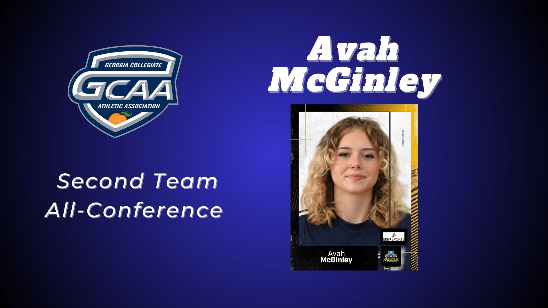 Avah McGinley Receives 2nd Team All-Conference Award